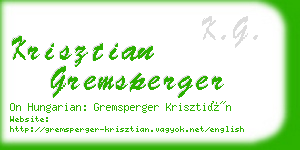 krisztian gremsperger business card